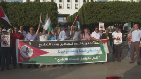 Pro-Palestinian rally in Morocco protests Knesset speaker